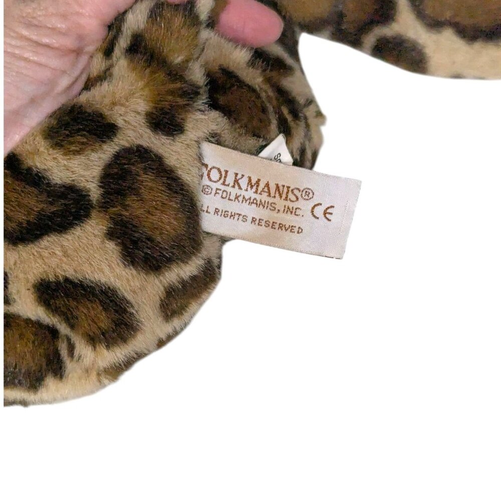 Folkmanis Brown Realistic Leopard Plush Stuffed Animal Soft Toy Hand Puppet 14" - Picture 8 of 12